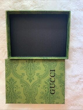 NEW !!Gucci Green Patterned Jewelry Box